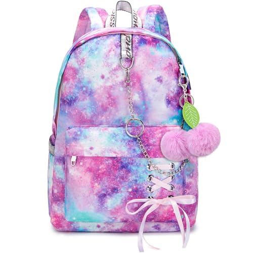 Backpacks for Girls Backpack for School Bookbag Gothic Backpack for School Girls (Purple)