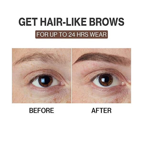 iMethod Eyebrow Pen - Upgrade Eyebrow TattooPen, Eyebrow Makeup, Long Lasting, Waterproof and Smudge-proof, Dark Brown