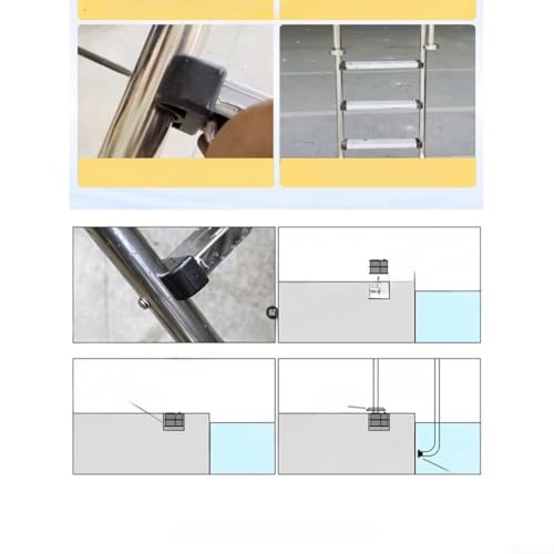 Escalón antideslizante de acero inoxidable para piscina miniatura 3