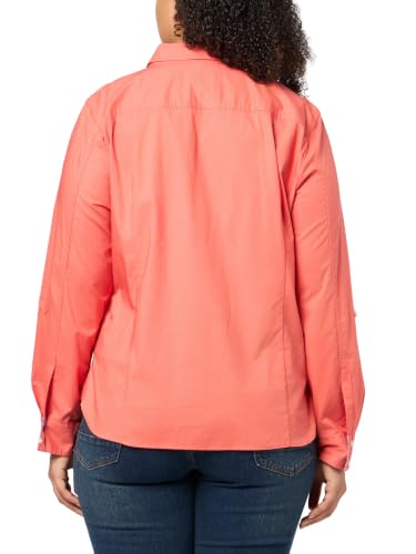 Image of Nautica Women's Button Front Long Sleeve Roll Tab Shirt