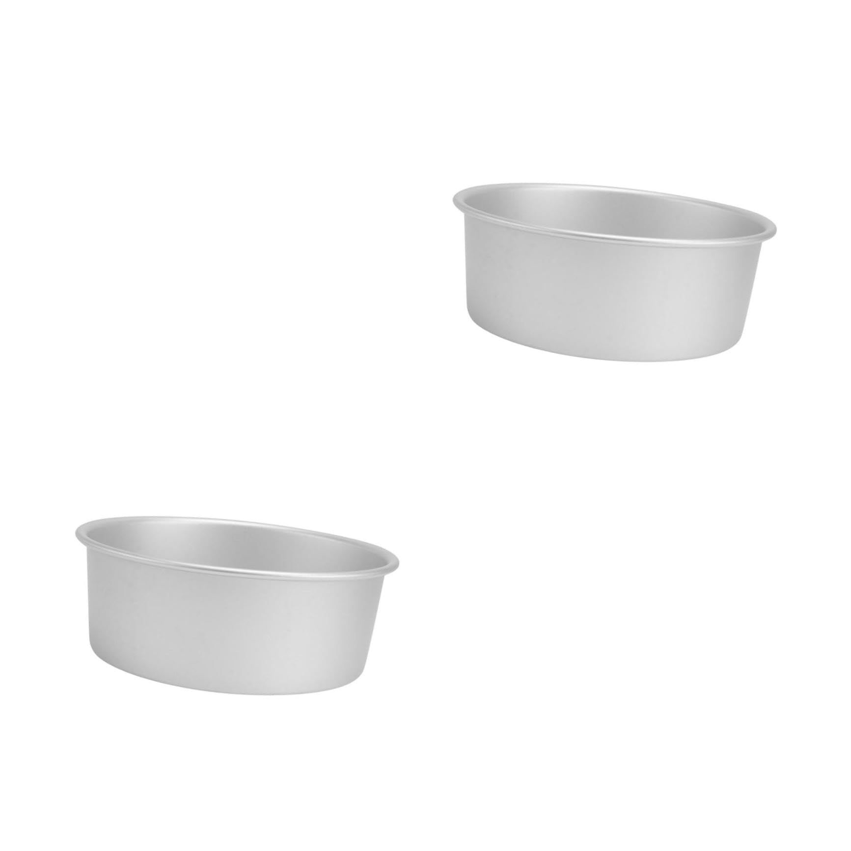 Zerodeko 2 Stück Anodisierte Aluminium Kuchenform Rund mit Abnehmbarem Boden Antihaftbeschichtete Backform aus Lebensmittelechtem Material und Verformungsbeständig für Schichtkuchen