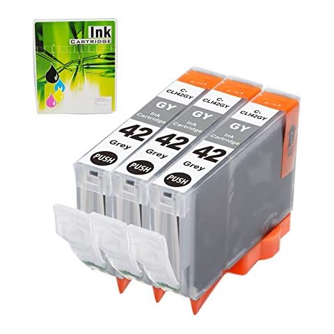 NEXTPAGE Compatible Ink Cartridges Replacement for Canon CLI42 Gray Ink Cartridge for use with Pixma Pro-100 Pro 100 Pro-100S Printers,Canon CLI-42 GY Ink Cartridges 3 Pack (CLI42 Gray) Cover