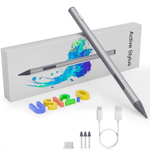 USI 2.0 Stylus Pen for Chromebook - Stylus for Amazon Fire Max 11 Lenovo Chromebook Duet Pen HP USI Stylus with 4096 Sensitivity & USB-C Fast Charge