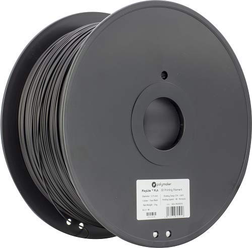 Polymaker PLA Filament 1.75mm Black, 3kg Spool High Rigidity PLA Filament 1.75 - PolyLite PLA 3D Printer Filament, Print with Most 3D Printers Using 3D Filament