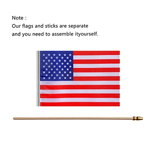 LoveVC 100 Countries International World Flags on Wooden Stick Small Mini Hand Held Flags for Sports Events,International Festival,5x8 Inch
