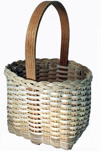VIRCGarden Basket Weaving Kit - Rustic Twine Basket - Natural Reed - Rectangular Shape - 8x8.5" at Rim, 13" Tall, 6x7" Base - Includes Oak Tulip D Handle - Educational, Made in USA