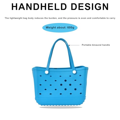 Rubber Beach Tote Bag Large Waterproof Washable Tip Proof Durable Open Tote Bag for the Beach Boat Pool Sports3