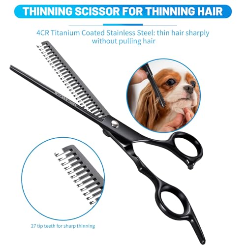 Dog-Grooming-Kit-5-in-1-Titanium-plated-Stainless-Steel-Dog-Grooming-Scissors-Dog-Scissors-for-Grooming-with-Safety-Round-Tip-Dog-Shears-for-Grooming-Cats-Sharp-Durable-Cat-Grooming-Kit Dog Grooming Kit 5 in 1 Titanium plated Stainless Steel Dog Grooming Scissors Dog Scissors for Grooming with Safety Round Tip Dog Shears for Grooming Cats Sharp Durable Cat Grooming Kit