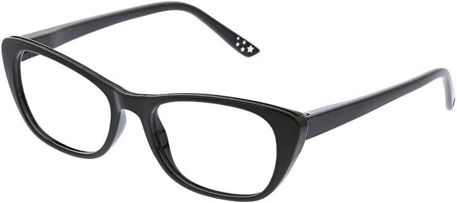 Peepers by PeeperSpecs Women's Betty Cat-Eye Reading Glasses, Black, 53 mm + 1