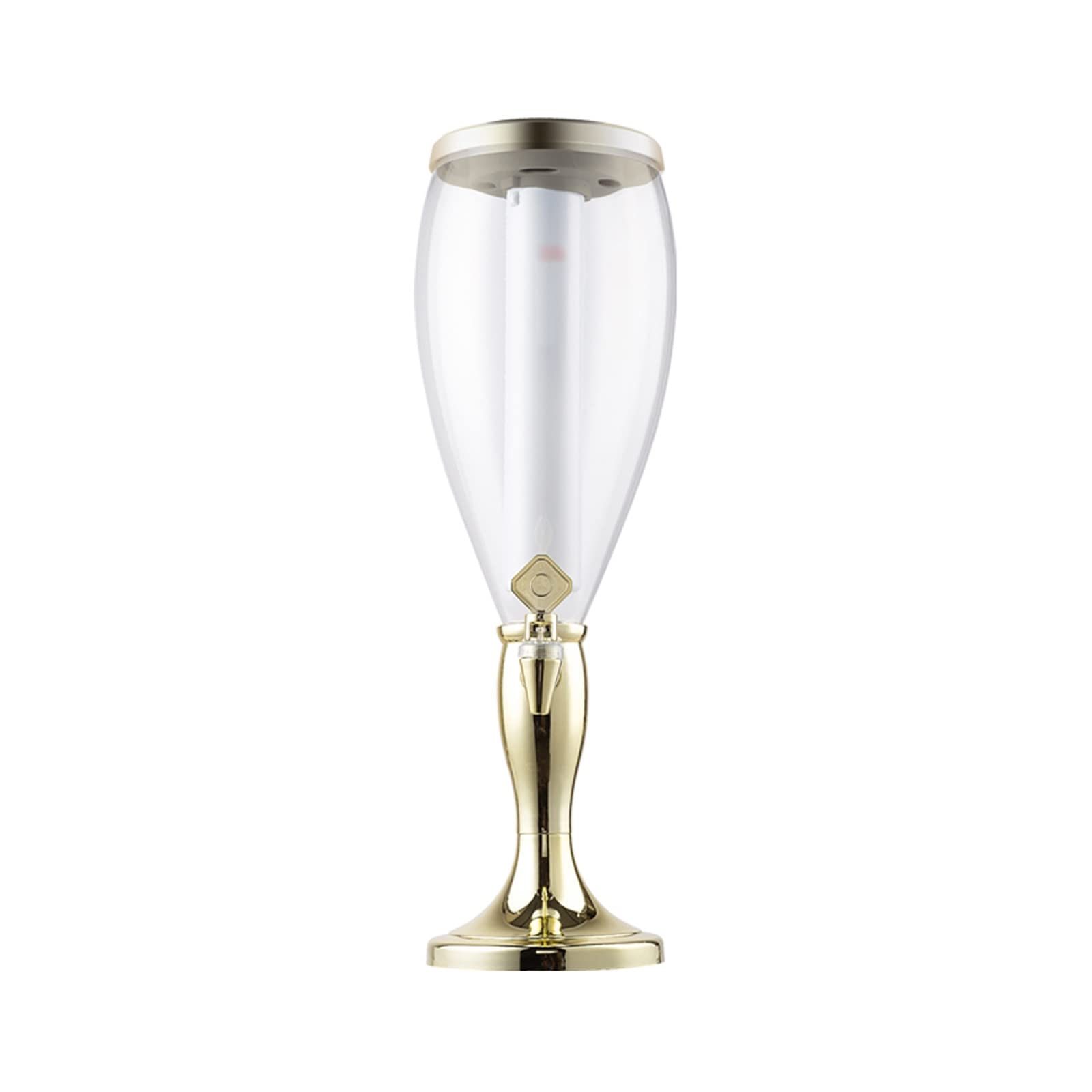 JOMRTS Beer Dispenser Tabletop Beer Dispenser 5L Beer Dispenser Commercial Beer Container with Removable and Washable Luminous Icicle Beer Tower Dispenser (B)