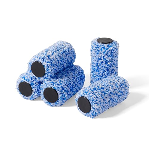 Harris Trade Jumbo Mini Roller Set Replacement Sleeves, Pack of 5, Blue