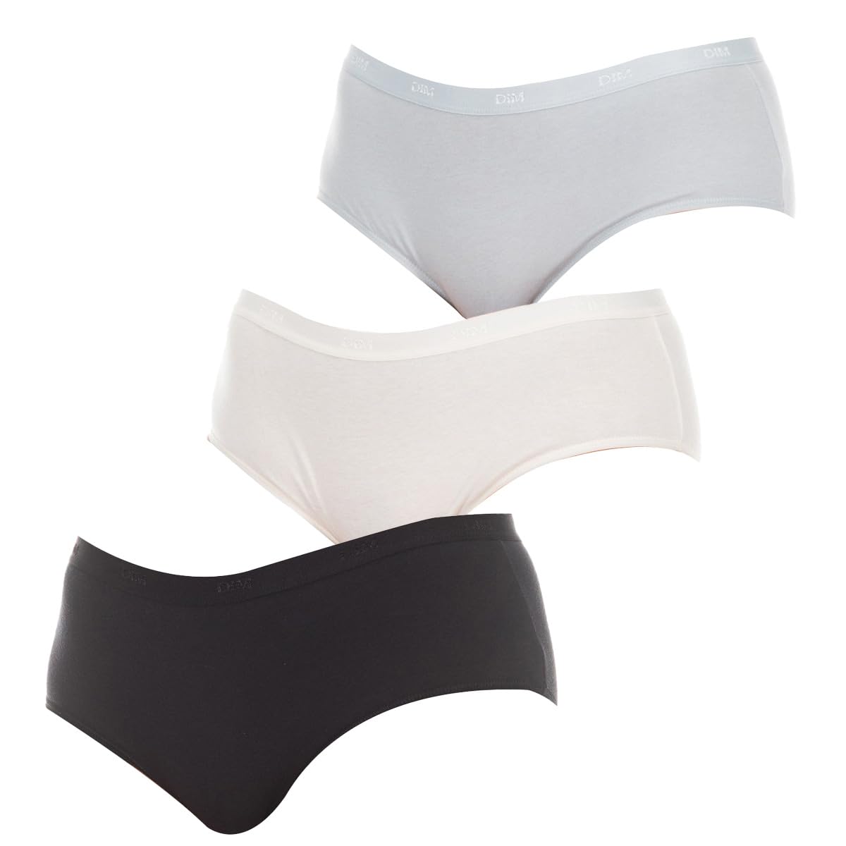 Dim Pack Of 3 Ecodim Pockets Shorts Women's Black + White + Grey 16/18
