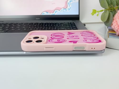 Image of COVERLY Inspirational Heart Design Back Case for iPhone 12 Pro | Hot Inspirational God is Good Cute Vibe | Camera Lens Protection | Soft Silicone Aesthetic Cover for Girls & Women (Pink,Shockproof)