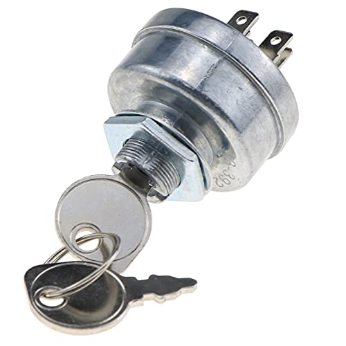 Dvparts Starter Ignition Key Switch W/ 2 Keys 092377Ma 092377 92377 Mu092377 Mu092377Ma 430-161 33-392 97645 For Murray Oregon Briggs & Stratton 5411H 5412H #TOP4