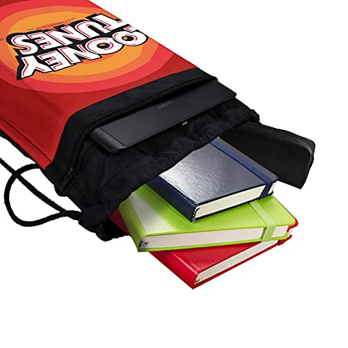 LOGOVISION Looney Tunes Logo Drawstring Backpack Sports Bag Sackpack 17" x 13", Perfect for Gym, Yoga or Practice4