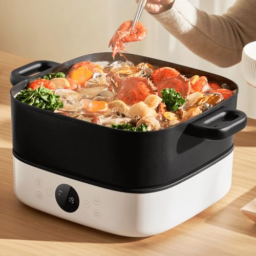 Xiaomi Hot Pot Multifunción 6L con Control de Temperatura | Olla Eléctrica Ideal para Fondue, Sopa, Guisos y Cocina Saludable en Casa | Facil de Limpiar