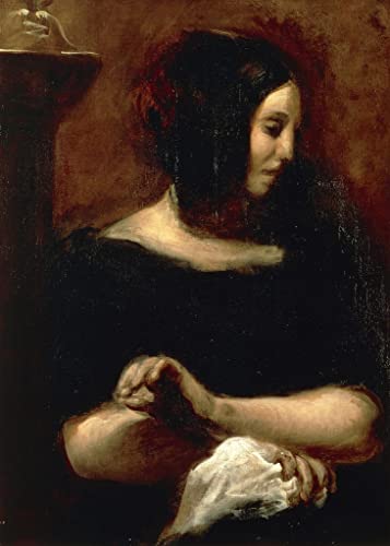 Peinture Murale Portrait de George Sand en Haute Définition pour Intérieur Chic