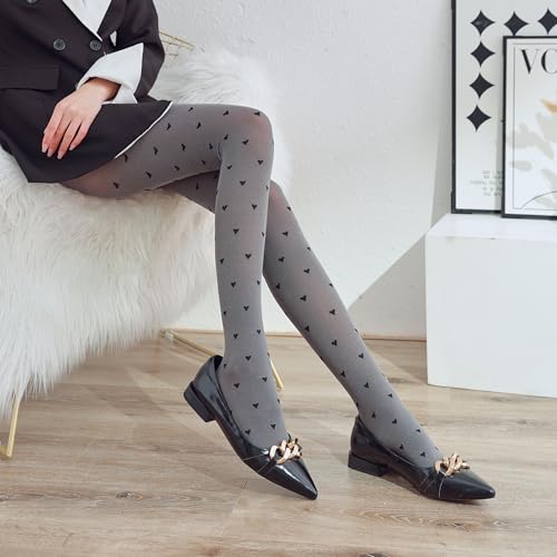 Image of Sahabowi Women Sheer Tights, High Waist Pantyhose, Vintage Control Top Stockings(Patterns Colourful), Pantyhose5
