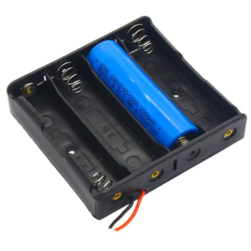 Image of 4 x 2000mAh Rechargeable Cells with 4-Slot Battery Holder | 3.7V-14.8V DIY Power Pack for Robotics, Toys, LED Lights, Power Banks, Fans & Electronics Projects