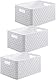 Rotho Country 3er-Set Aufbewahrungsbox 6l in Rattan-Optik, Kunststoff (PP) BPA-frei, weiss, 3 x A5/6l (28.0 x 18.5 x 12.6 cm)