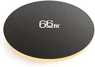 66fit Wooden Wobble Balance Board 50cm - Includes Balance Training Ebook - Rehabilitation Training Physiotherapy Exercise