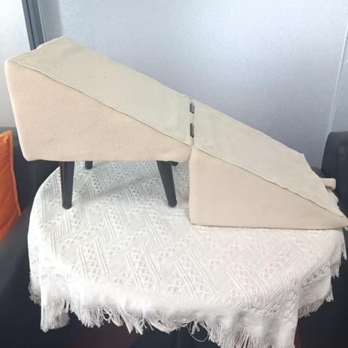 Rampa de madera 2 en 1 para perros con función de escalón, plegable, antideslizante, divisible, para perros mayores y heridos para subir a la cama o al sofá