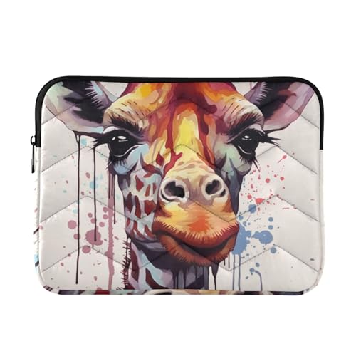 Funda para portátil 13-14 pulgadas impermeable con diseño de jirafa