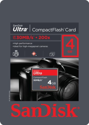 Sandisk Ultra CompactFlash 4GB mémoire Flash 4 Go - Mémoires Flash (4 Go, CompactFlash, 30 Mo/s)