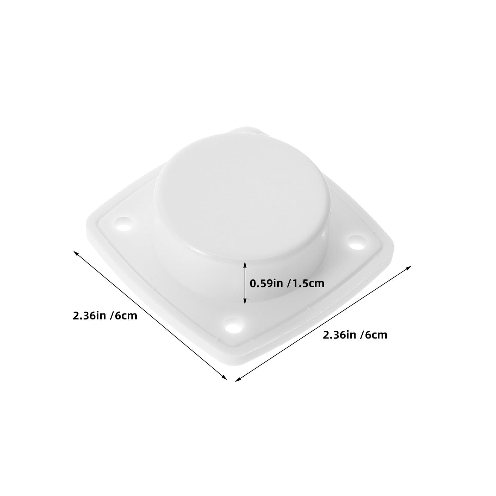 BESPORTBLE Lot de 4 Poignées Encastrées en Nylon Marin Blanc pour Bateaux et Yachts Poignées de Trappe Résistantes à la Corrosion Légères et Ergonomiques Accessoires Marins pour Entretien