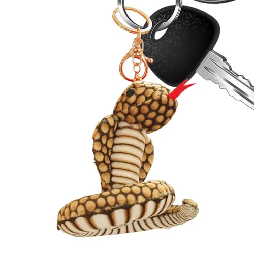 Llavero De Serpiente Relleno,Llavero De Serpiente De Peluche - Colgante de serpiente de juguete,Colgante decorativo de animales de felpa, colgante de serpiente de felpa, dije de llavero de animales