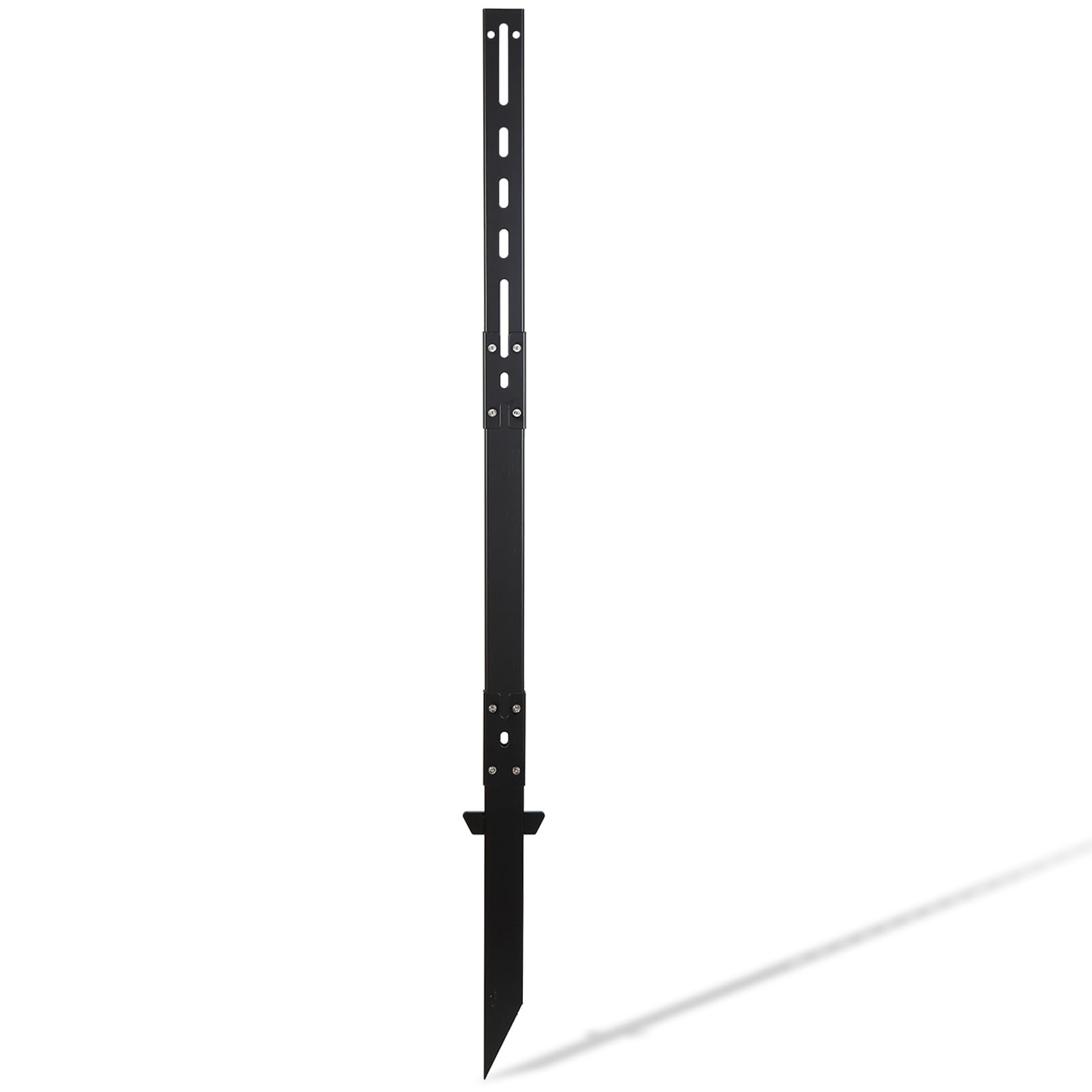 Poste de señalización Andchi I-Stil Poste de Seguridad Perfil metálico Robusto para una señalización Estable y Aplicaciones versátiles (Negro, 1305 mm)