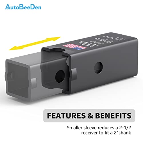 Autobeeden Trailer Hitch Receiver Extender Adapter Reducer Sleeve Set, 3 To 2-1/2 Or 2 Inch, 2-1/2 To 2 Inch, 3" 2.5" 2" Receiver Hitches Towing Accessories #TOP3