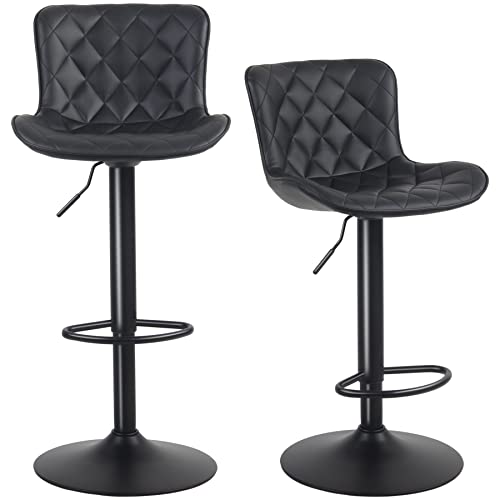 Kidol & Shellder Barhocker 2er Set Barhocker Barstuhl mit lehne PU Leder...