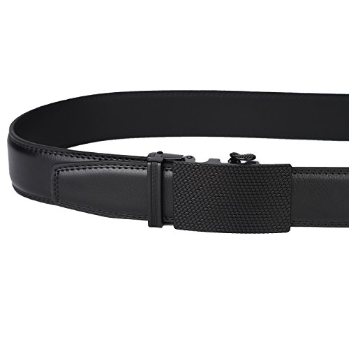 Image of Men's Real Leather Ratchet Dress Casual Belt, Cut to Exact Fit,Elegant Gift Box