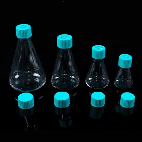 250ml NEST Sterile Plastic Erlenmeyer Flask - Graduated and Flat Bottom with Vented Cap - Science Beakers