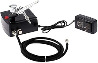 Airbrush Kit Portable Dual-Action Airbrush Gun and Mini Air Compressor Set for Make up,Art Painting,Tattoo,Cake,Manicure, Spray Model,Craft,and More