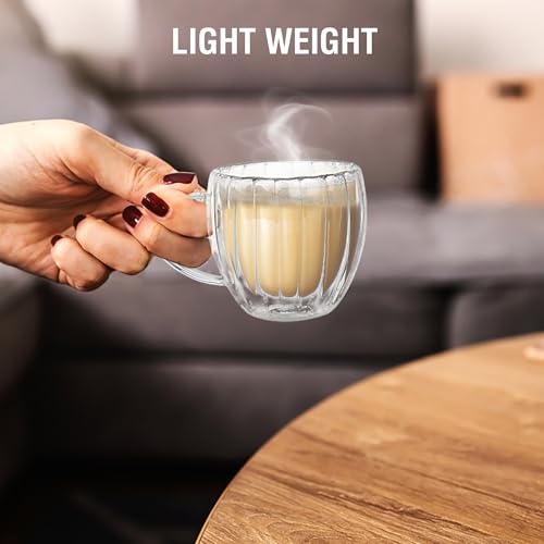 Image of Treo by Milton Orbit High Borosilicate Glass Tea & Coffee Mug Set of 1, 250 ml I Micro Wave & Refrigerator Safe I Reduced Condensation I Food Safe I Premium Gifts for Woman, Man