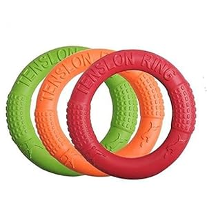 Threaded Pear Ring Toy for Small and Large Dogs – Dog Toys for Aggressive Chewers – Best Dog Toys – Tough Dog Toys for All Breeds – Orange