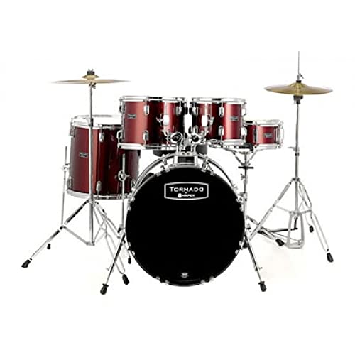 Image of Mapex Tornado 5-Piece Drum Kit with Hardware and Cymbals, Wine Red