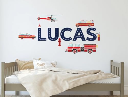 Vinilo Decorativo Personalizado Camión de Bomberos miniatura 3
