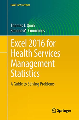 Buy Excel 2016 for Health Services Management Statistics — BookShops.in