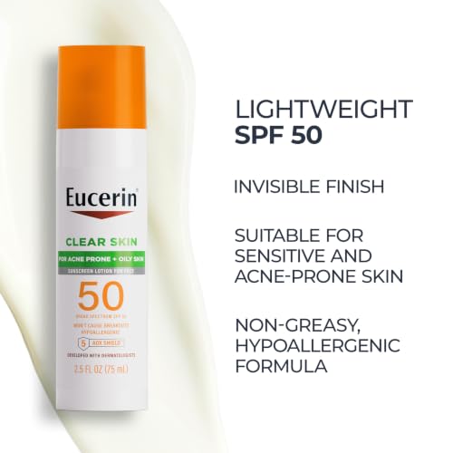 Eucerin Clear Skin Face Sunscreen Lotion, SPF 50, 2.5 FL OZ - image 7