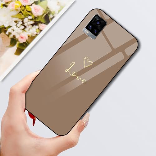 Image of COLORflow Back Cover Compatible with Vivo V20 | Heart Notes Color Customized | Shockproof TPU Bumper with Camera Protection Back Cover Compatible with Vivo V20