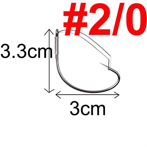 HNHYNSY Angelhaken 20 stücke Unkrautlose Barbed Angelhaken Wacky Righ Haken Hohe Kohlenstoffstahl Bass Single Haken… – Bild 3