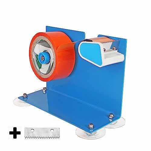 LDS Industry Dispensador de cinta de mesa, marco de acero azul pintado, modelo TTD-05, cinta de 2 pulgadas, manual, acero aleado