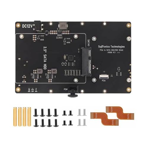 Carte d'extension PCIE double disque dur X1008 pour stockage RPI5 - 6