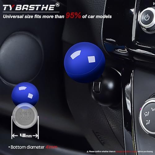 ๐๐ง๐๐๐๐ฃ๐๐ก๏ฝPush Start Button Cover, Metal Car Joystick Push to Start Car Joystick Starter Engine Start Stop Button Cover Car Ignition Button Cover Cool Car Accessories Interior Decorations Blue - 3