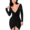 XXTAXN-Womens-Sexy-Elegant-Long-Sleeve-Off-The-Shoulder-Ruched-Mini-Dress XXTAXN Women's Sexy Elegant Long Sleeve Off The Shoulder Ruched Mini Dress Black