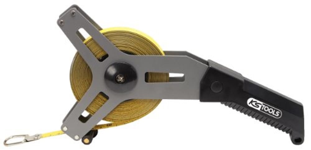 KS Tools 300.0051 Mesure roulante à poignée revolver Ruban acier 50 m