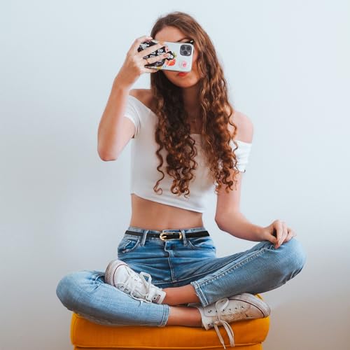 HOTWILL 4 Pack Thin Belts for Women Skinny Leather Belts with Gold Buckle for Jeans Dress Pants 0.39" Width3